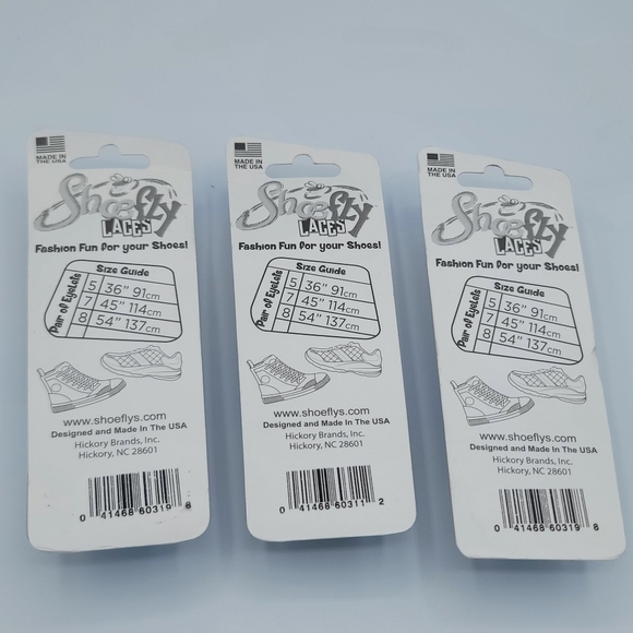 Shoefly Fashion Laces 3 Pairs New #717 - Picture 6 of 7